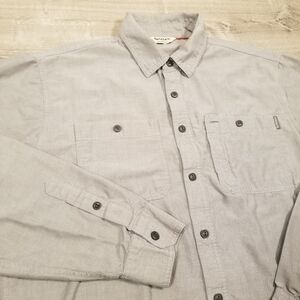 Simms Challenger Mens Button Down Shirt Long Sleeve Gray Size Medium Fishing